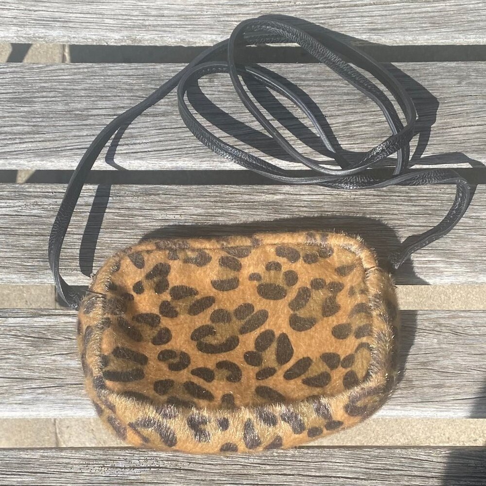 Street Level Small Faux Leather Cheetah Print Crossbody Bag